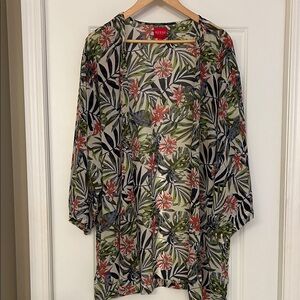 Guess Floral Kimono - Black, Green, Red